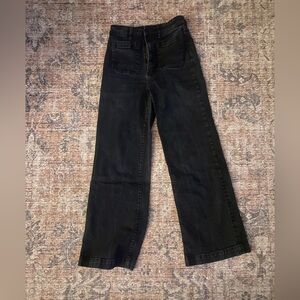 ROLLA'S Sailor High Rise Black Wide-Leg Jeans Size 29 Excellent Condition